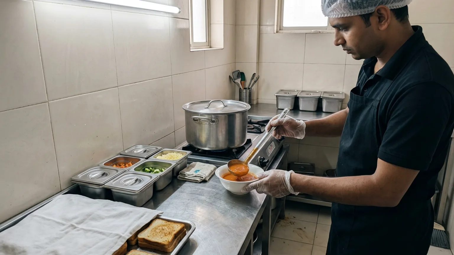 Soup is easy to prepare ahead and quick to serve, which keeps the counter moving when a rush arrives.